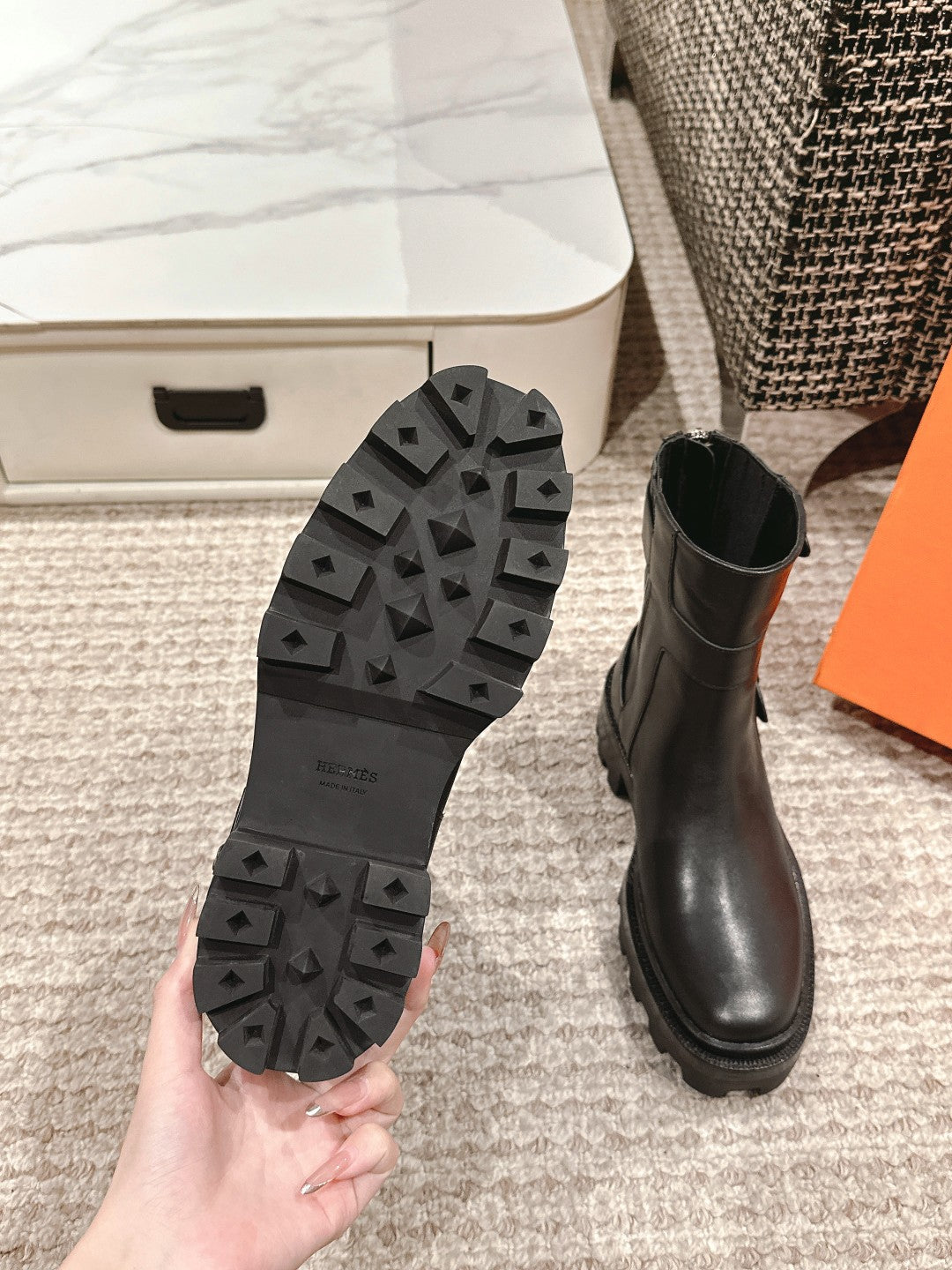 HM Jaimy Ankle Boot 45mm Black Cowhide 972389