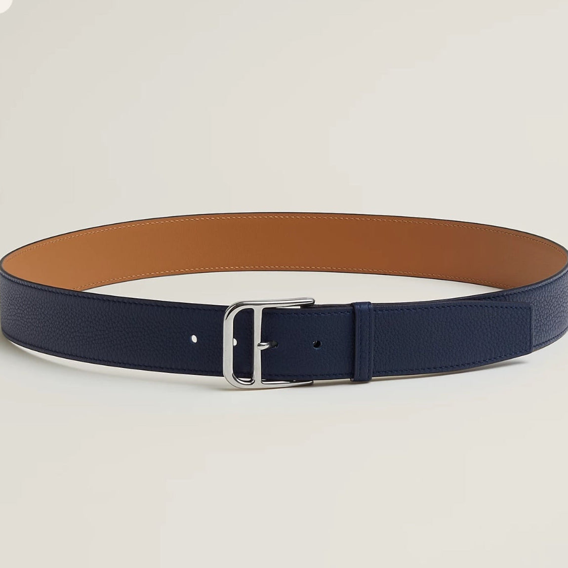 HM 35mm Romain Belt Midnight Blue Leather 188399