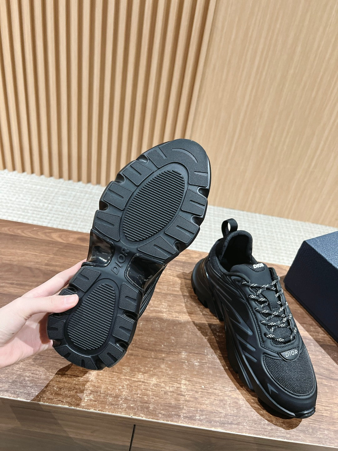 CD B44 Blade Sneaker 30mm Black Mesh Fabric 101017