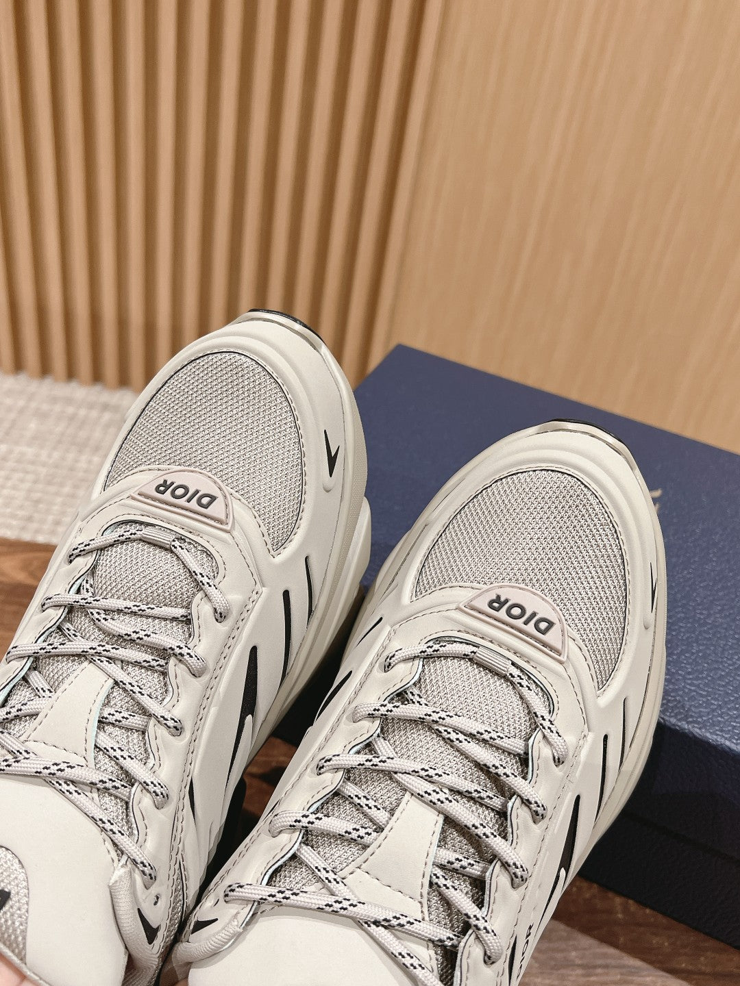 CD B44 Blade Sneaker 30mm White Mix Black Mesh Fabric 101011