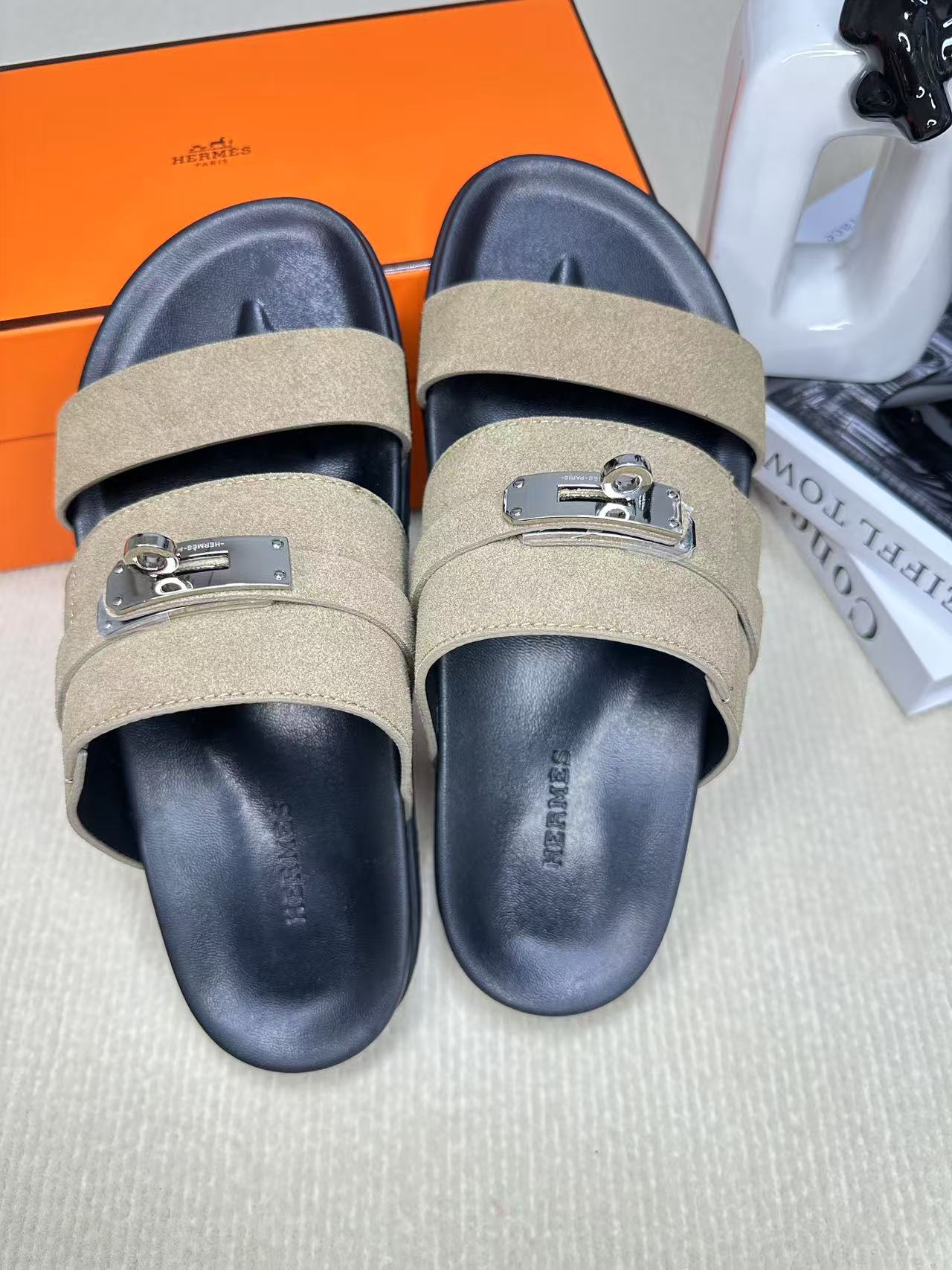 HM Men's Jackson Slide Moss Green Suede 540230