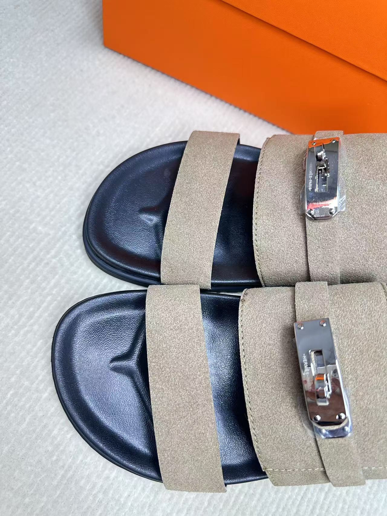 HM Men's Jackson Slide Moss Green Suede 540230