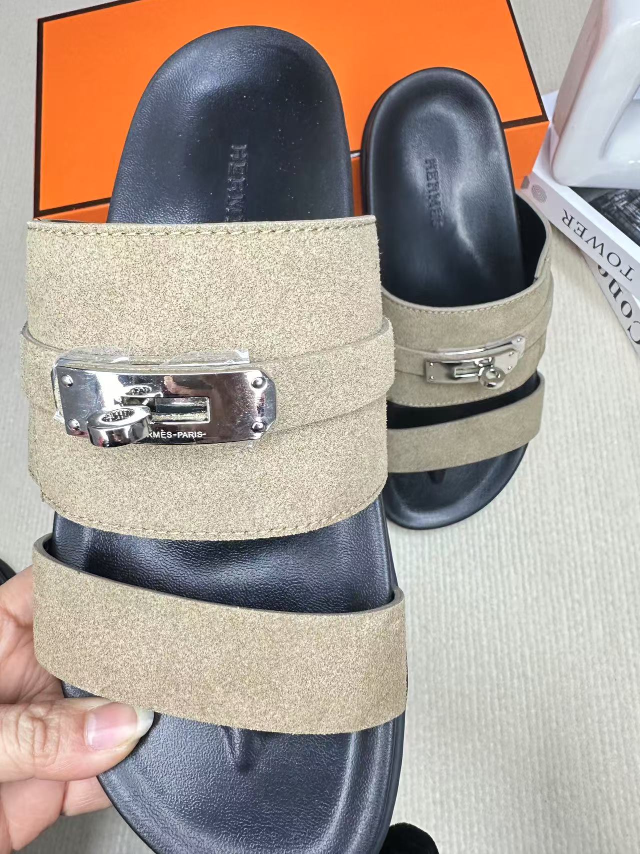 HM Men's Jackson Slide Moss Green Suede 540230