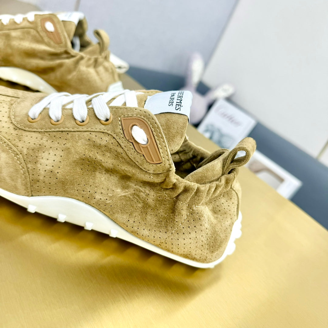 HM Sneaker In 25mm Light Yellow Brown Suede  956333