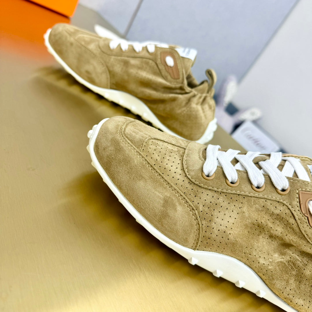 HM Sneaker In 25mm Light Yellow Brown Suede  956333