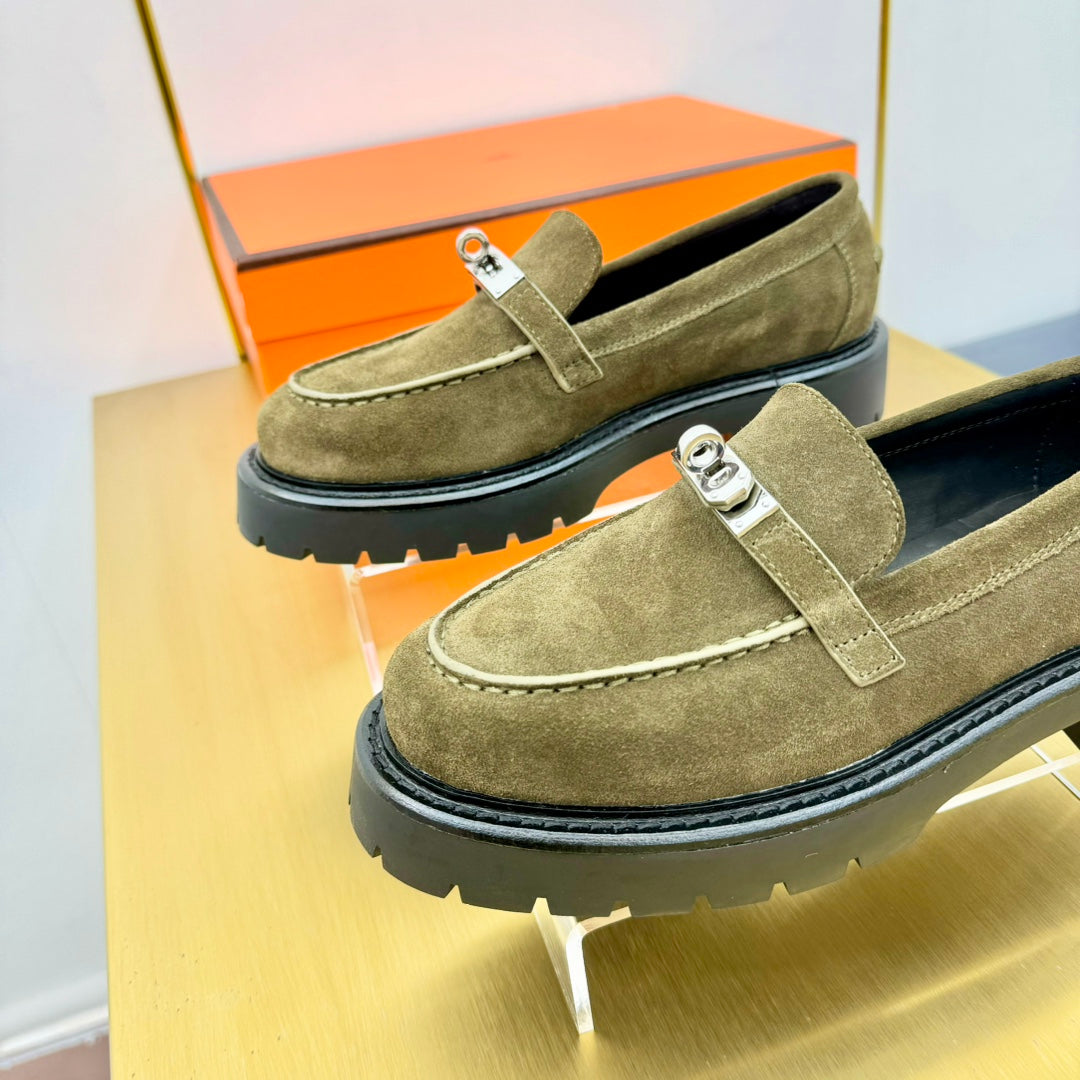 HM Icone Loafer Olive Suede
