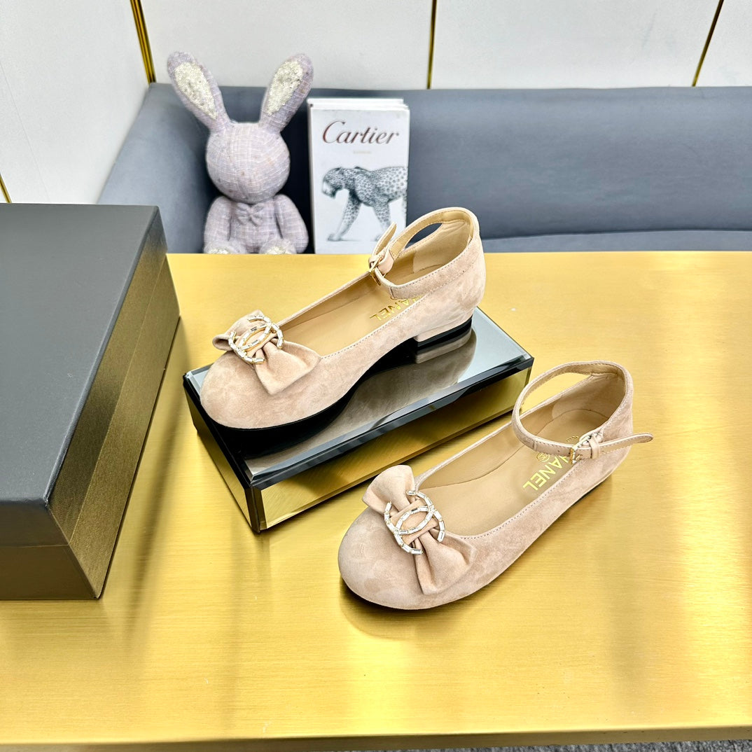 CC 25s Ballet Flats Lip Pink Velvet 297804