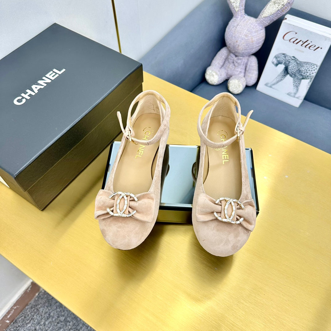 CC 25s Ballet Flats Lip Pink Velvet 297804