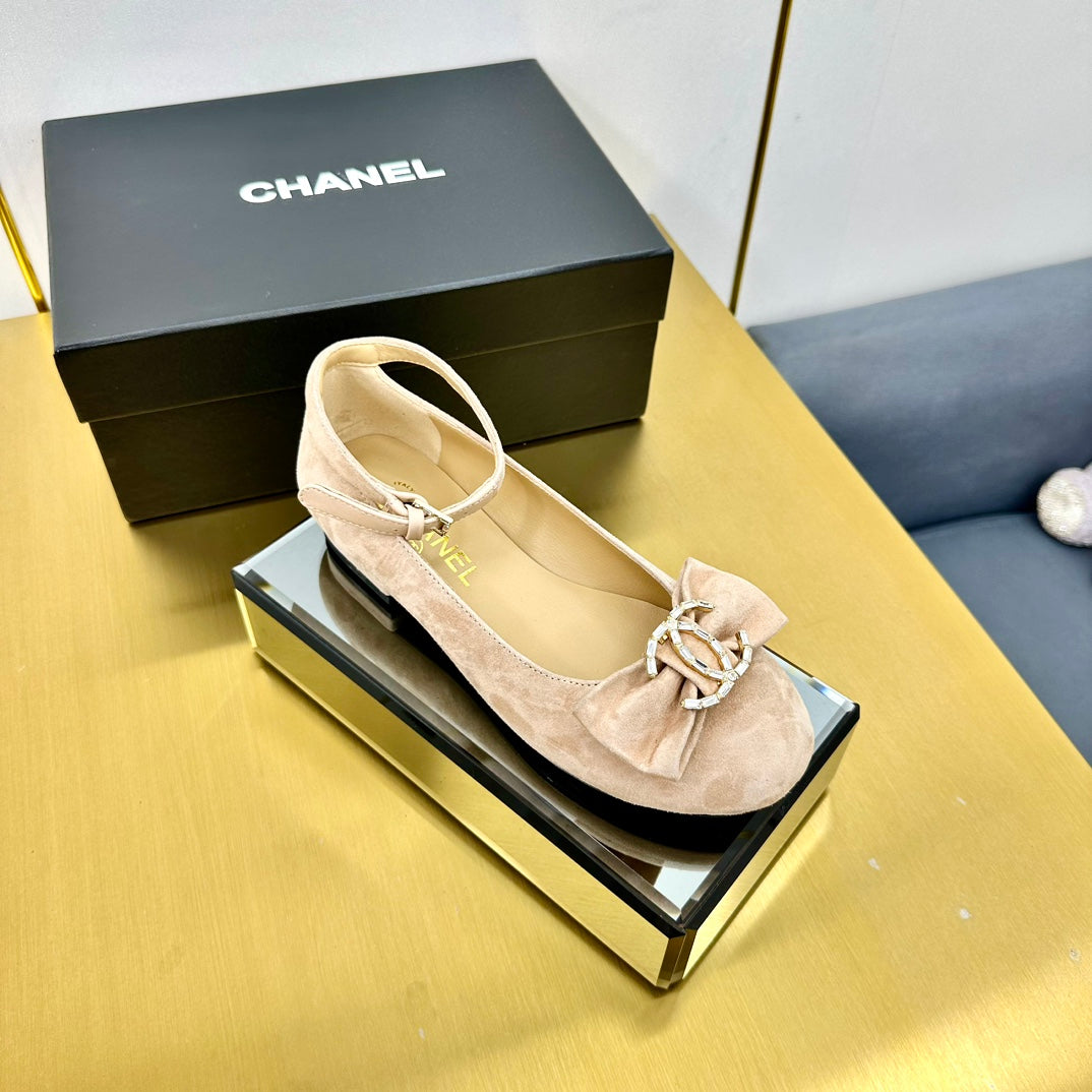 CC 25s Ballet Flats Lip Pink Velvet 297804