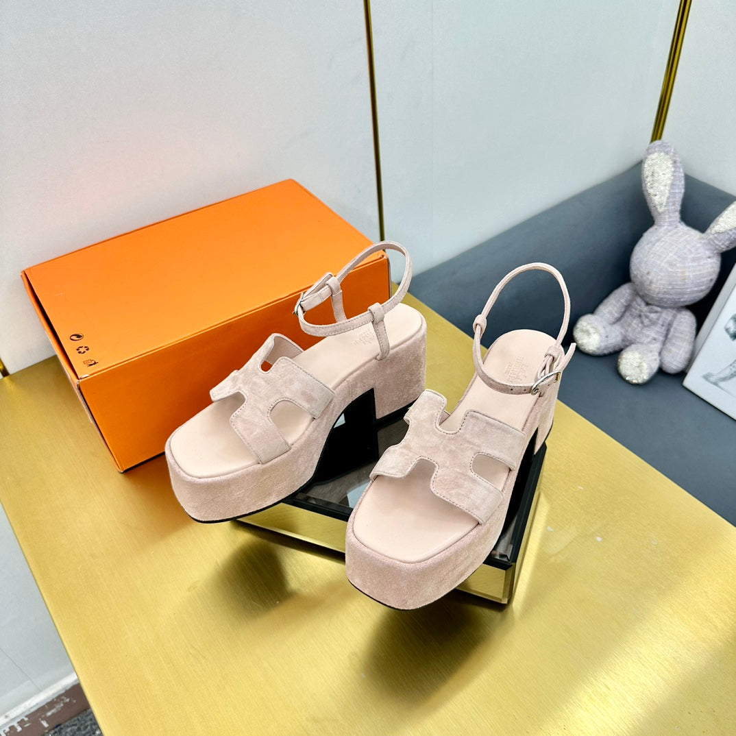 HM Platform Slingback Pink Suede 370761