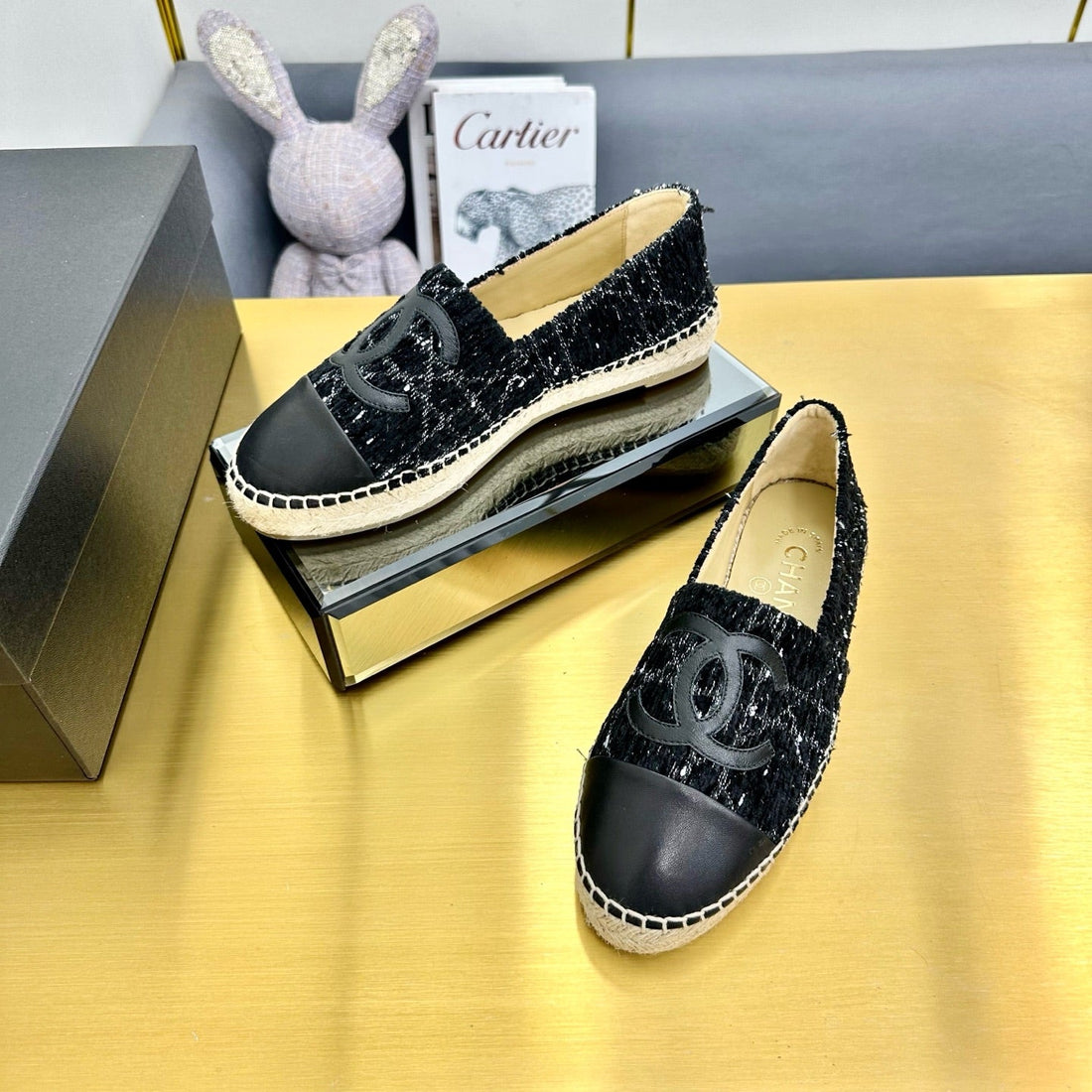 CC 25s Slipâ€“on Espadrilles Black Tweed 297819