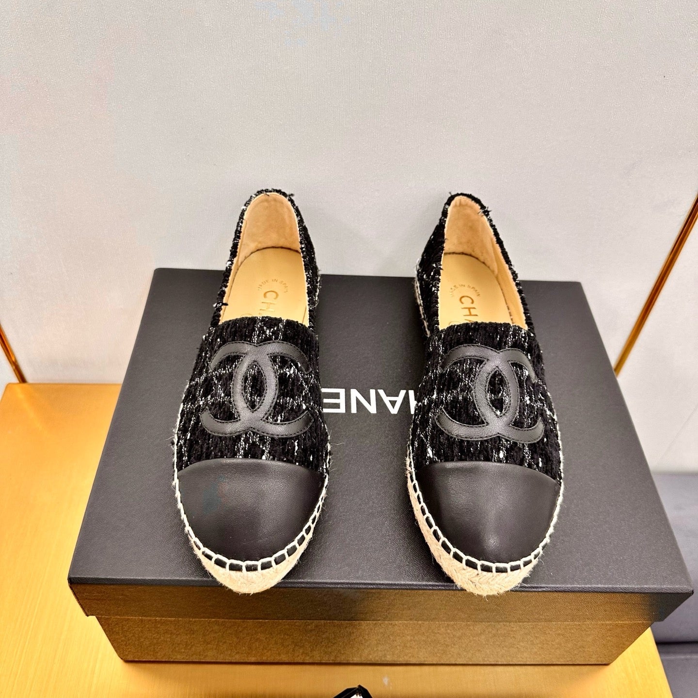 CC 25s Slipâ€“on Espadrilles Black Tweed 297819