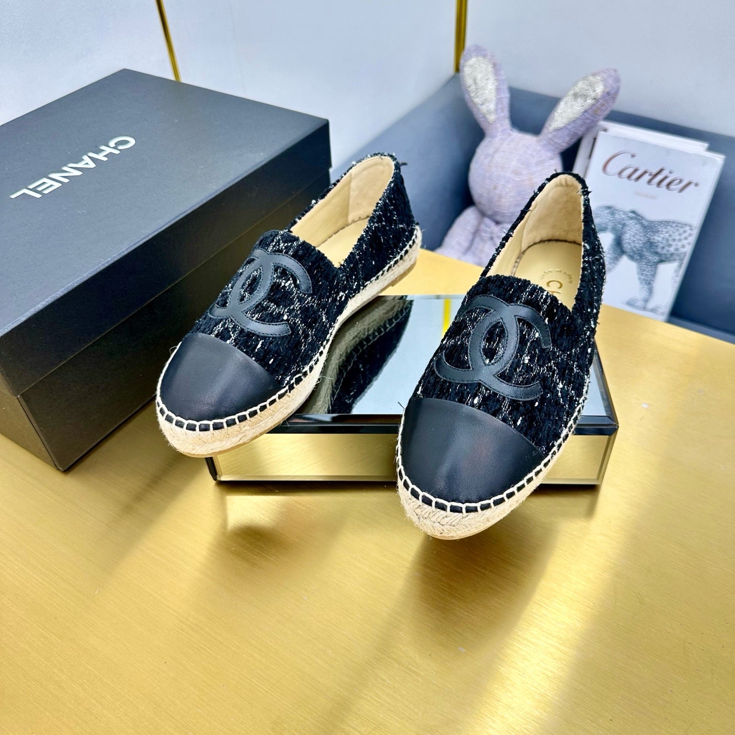 CC 25s Slipâ€“on Espadrilles Black Tweed 297819