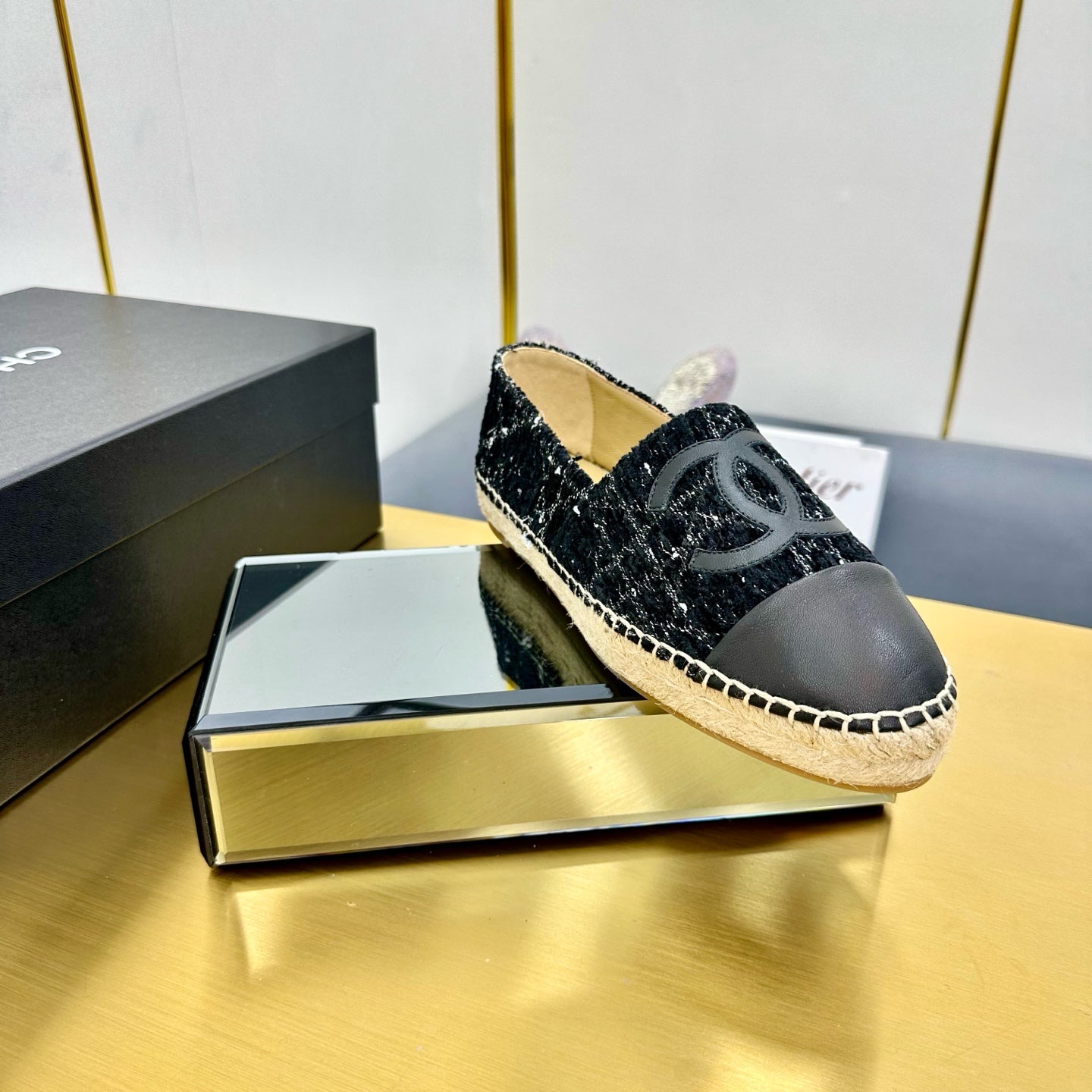 CC 25s Slipâ€“on Espadrilles Black Tweed 297819