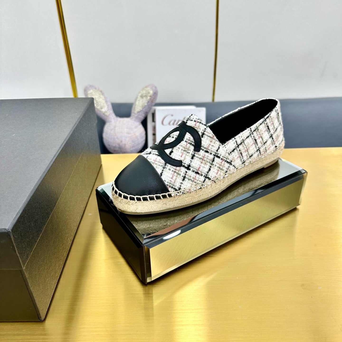 CC 25s Slipâ€“on Espadrilles White Moss Green Tweed 297820