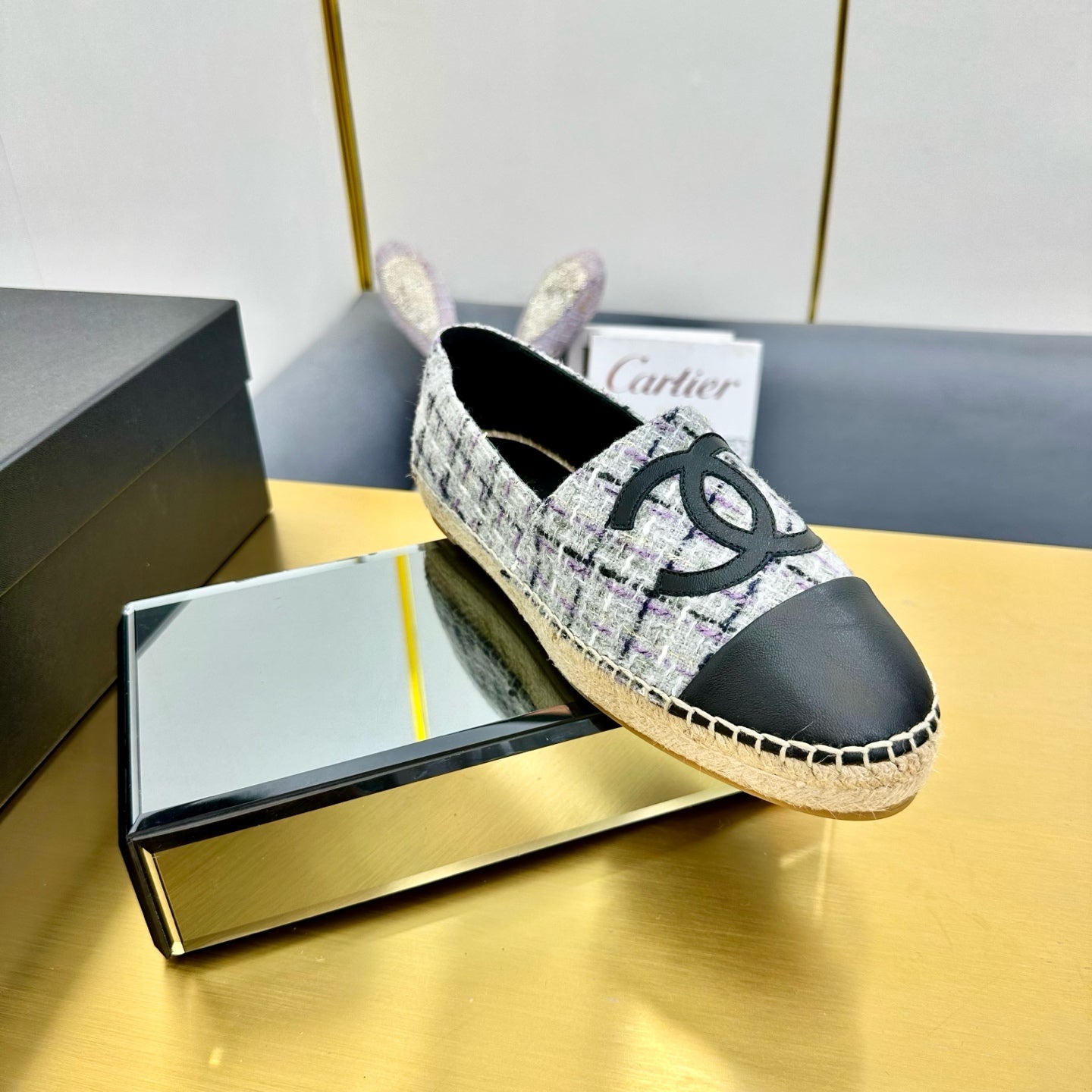 CC 25s Slipâ€“on Espadrilles Gray Purple Tweed 297821
