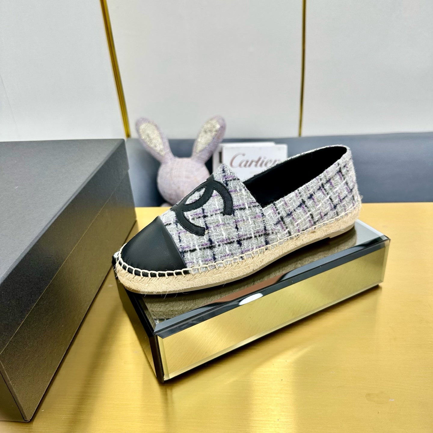 CC 25s Slipâ€“on Espadrilles Gray Purple Tweed 297821