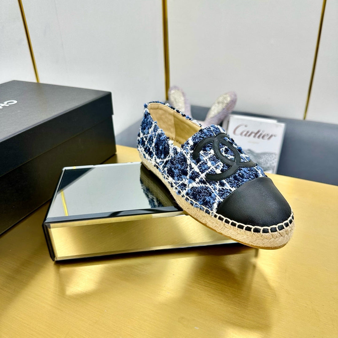 CC 25s Slipâ€“on Espadrilles Blue Tweed 297822