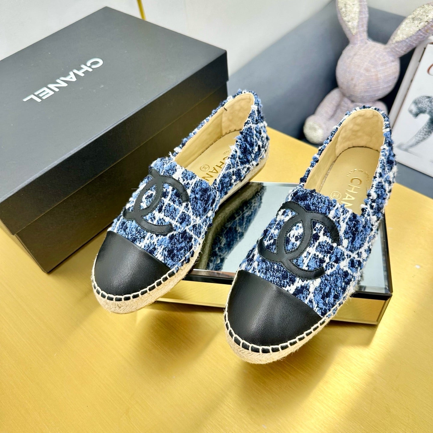 CC 25s Slipâ€“on Espadrilles Blue Tweed 297822