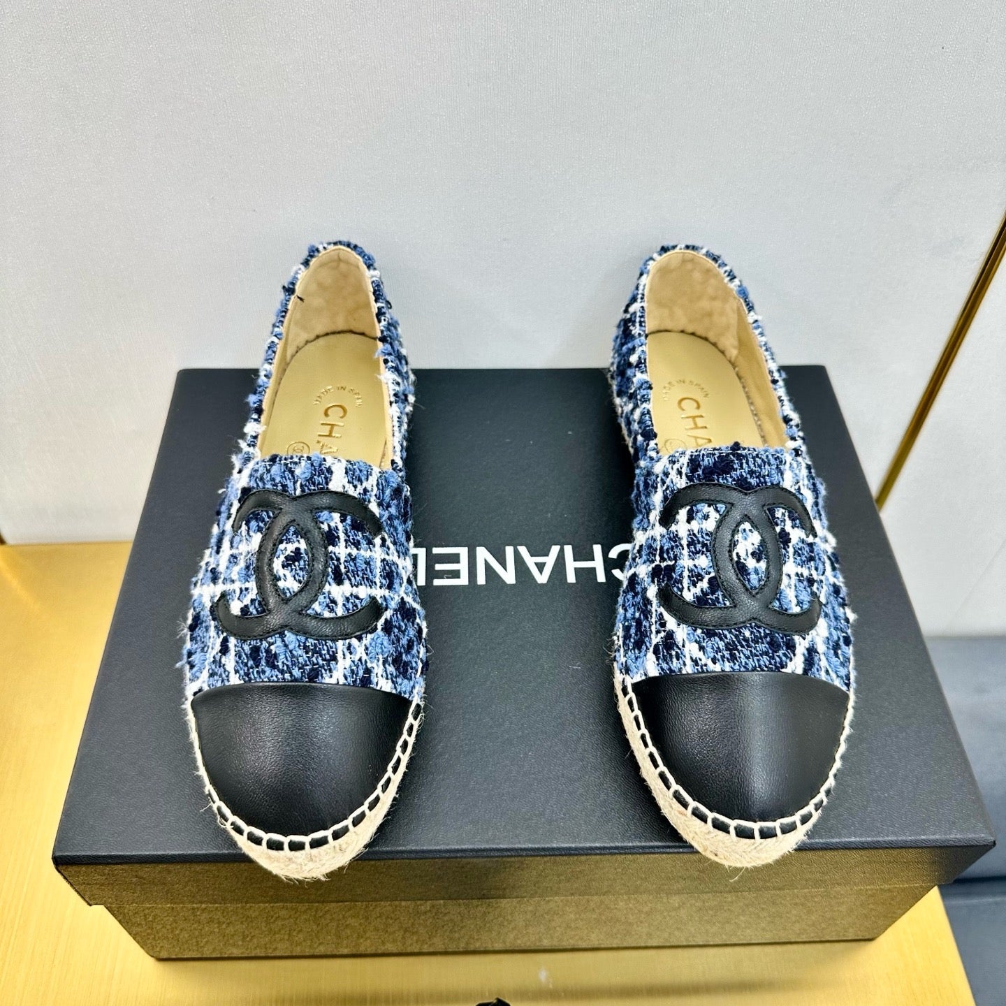 CC 25s Slipâ€“on Espadrilles Blue Tweed 297822