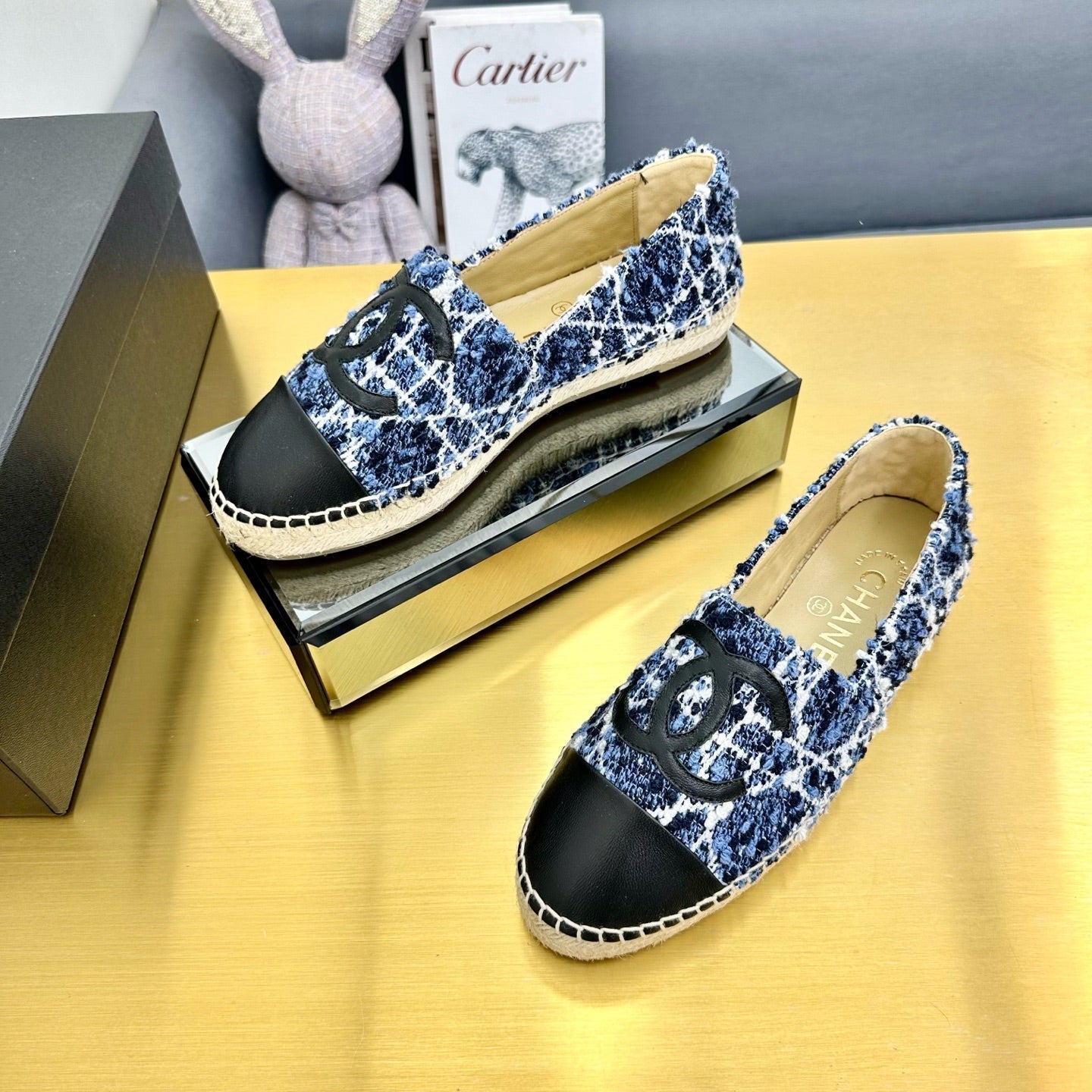 CC 25s Slipâ€“on Espadrilles Blue Tweed 297822