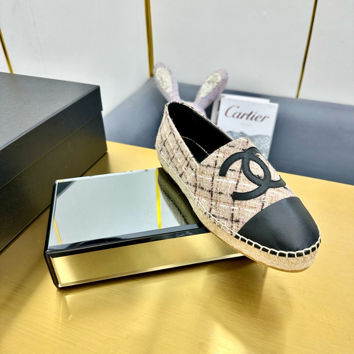 CC 25s Slipâ€“on Espadrilles Pink Nude Tweed 297823