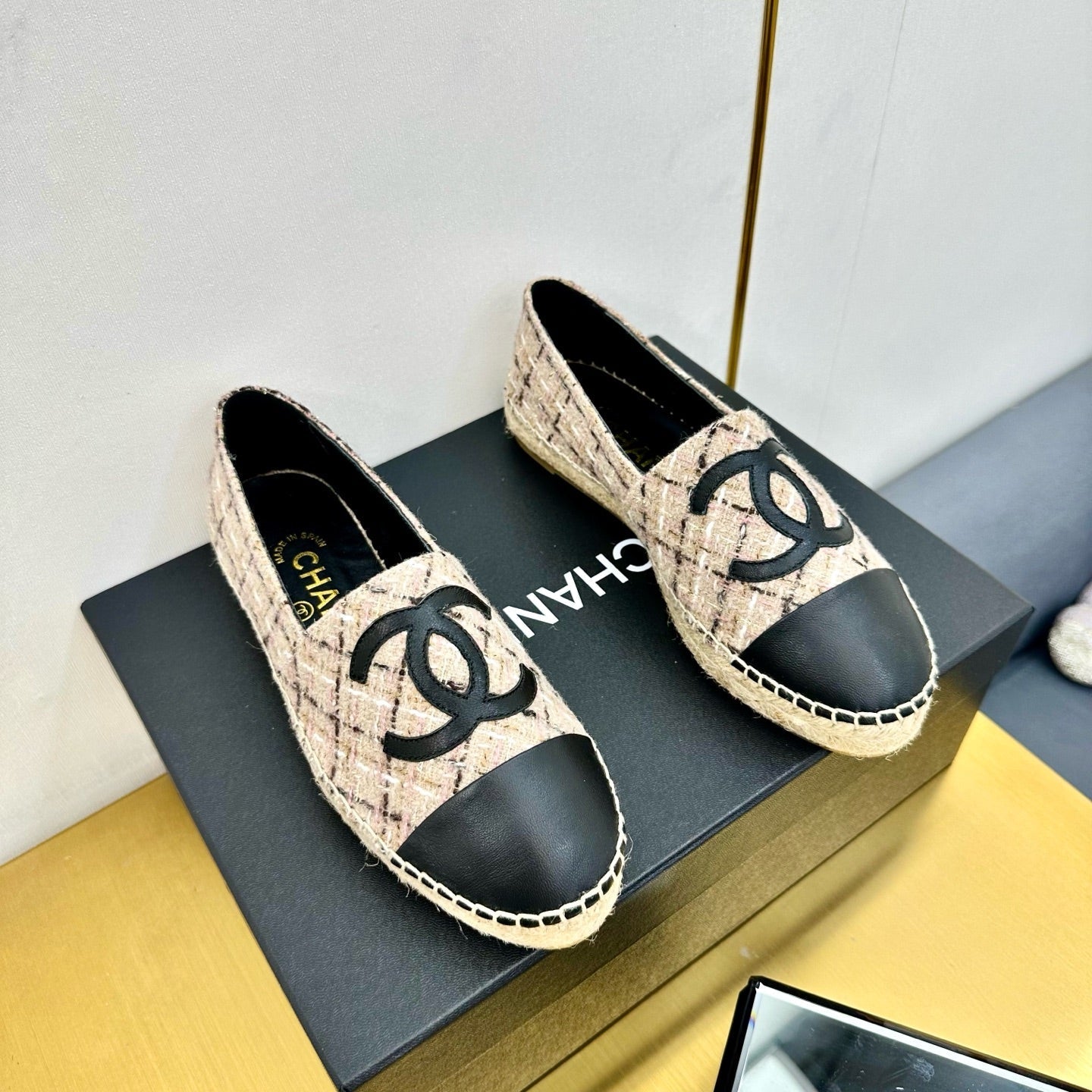 CC 25s Slipâ€“on Espadrilles Pink Nude Tweed 297823