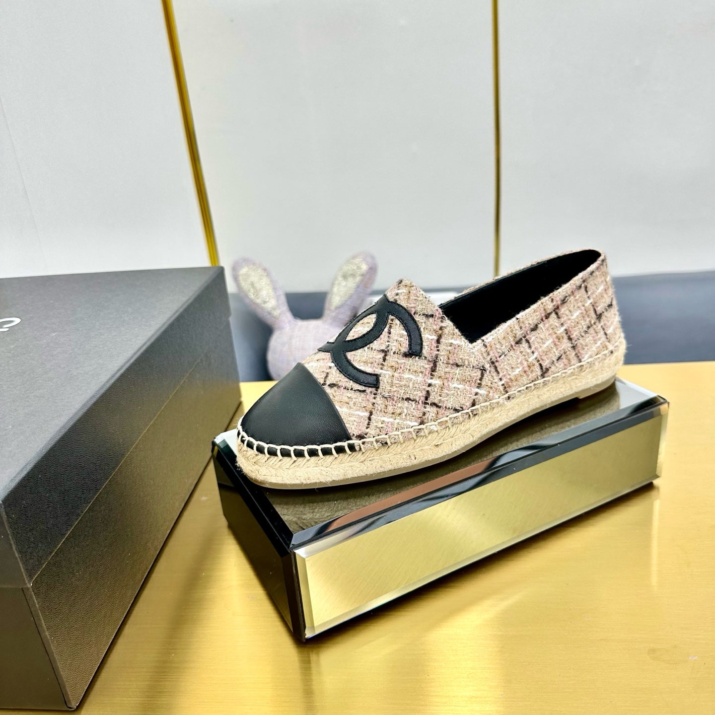 CC 25s Slipâ€“on Espadrilles Pink Nude Tweed 297823