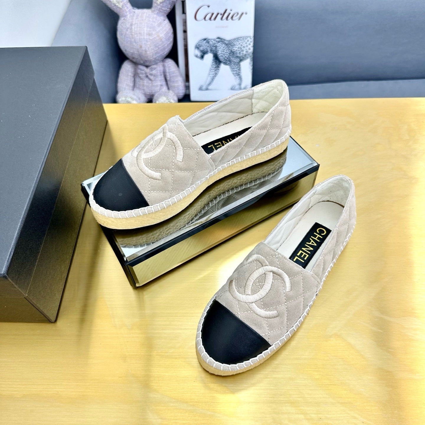 CC 25s Slipâ€“on Espadrilles Beige Velvet 297828
