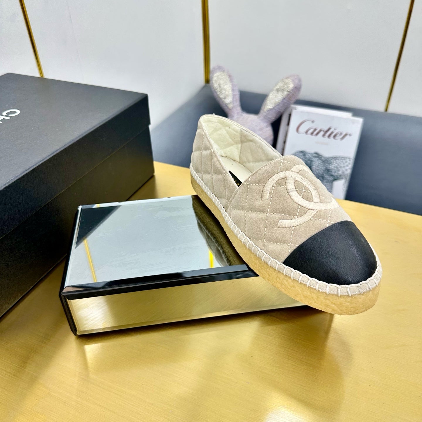 CC 25s Slipâ€“on Espadrilles Beige Velvet 297828