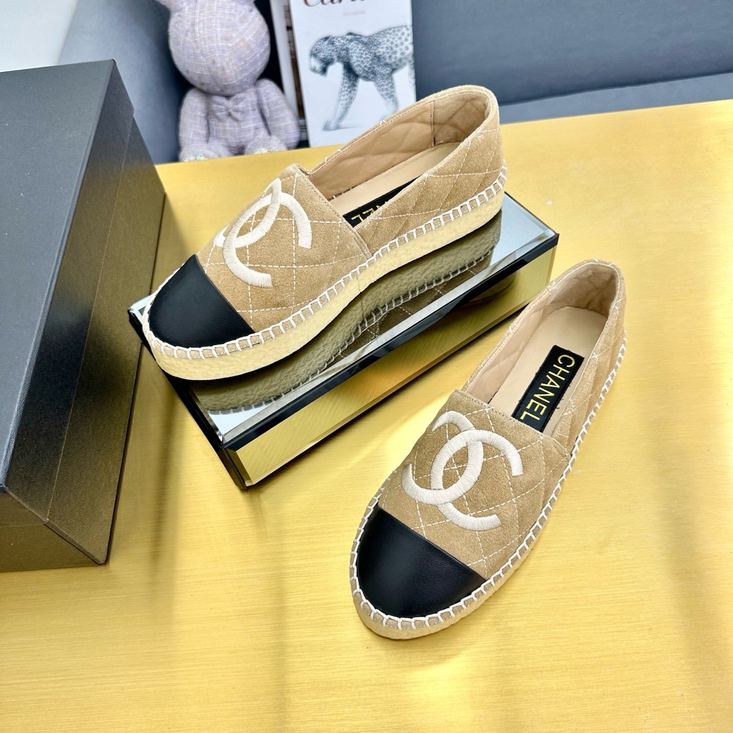 CC 25s Slipâ€“on Espadrilles Light Brown Velvet 297829