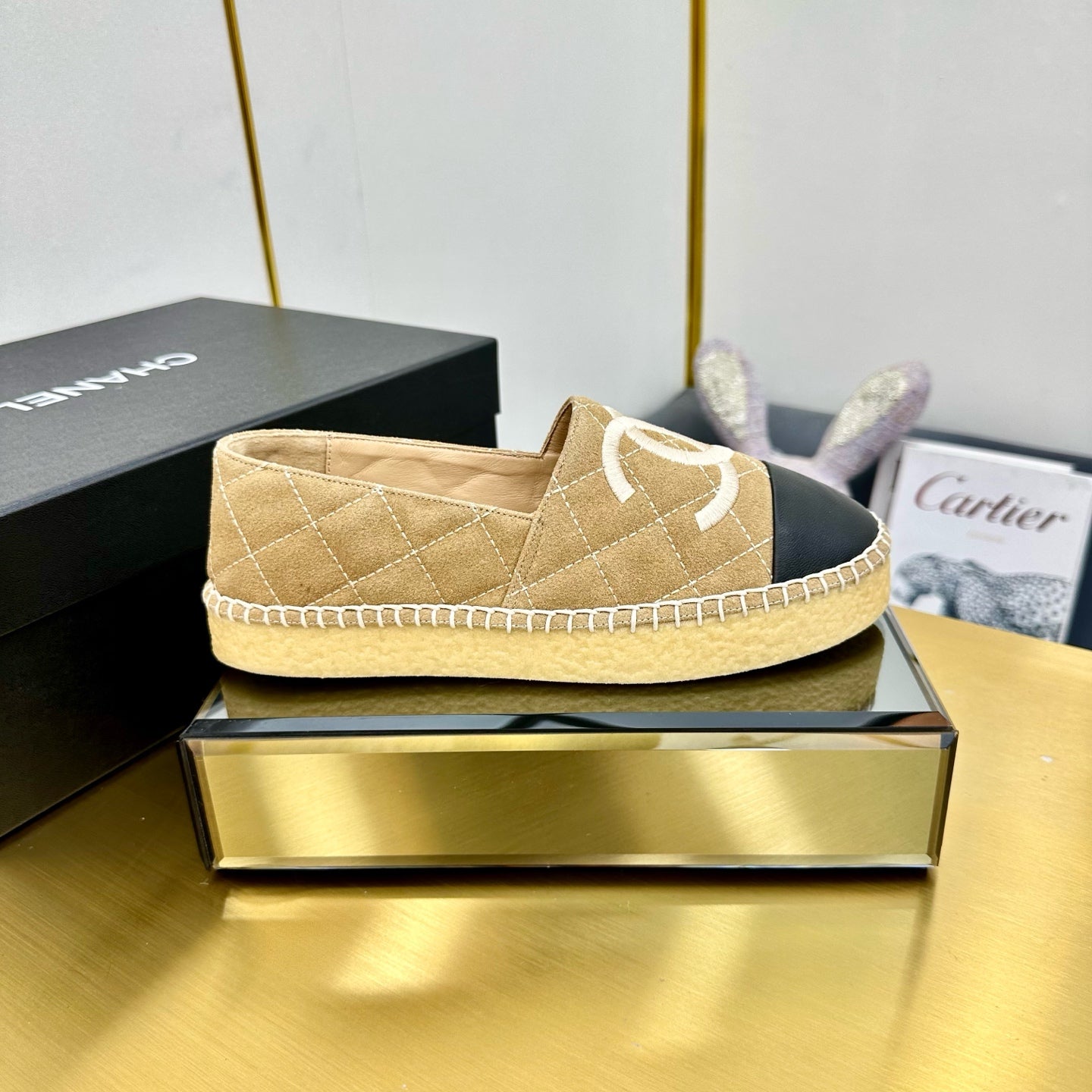 CC 25s Slipâ€“on Espadrilles Light Brown Velvet 297829