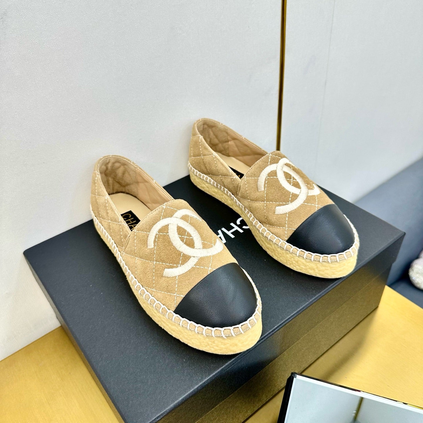 CC 25s Slipâ€“on Espadrilles Light Brown Velvet 297829