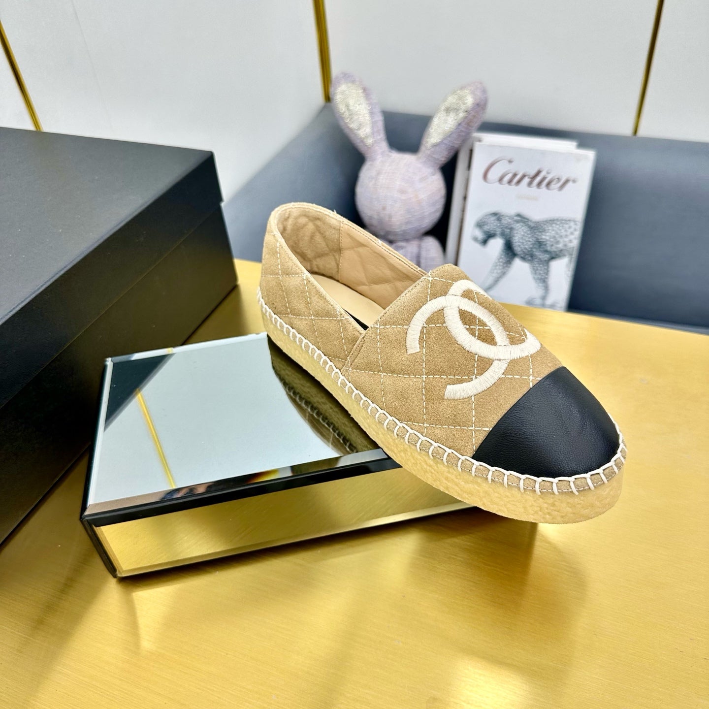 CC 25s Slipâ€“on Espadrilles Light Brown Velvet 297829