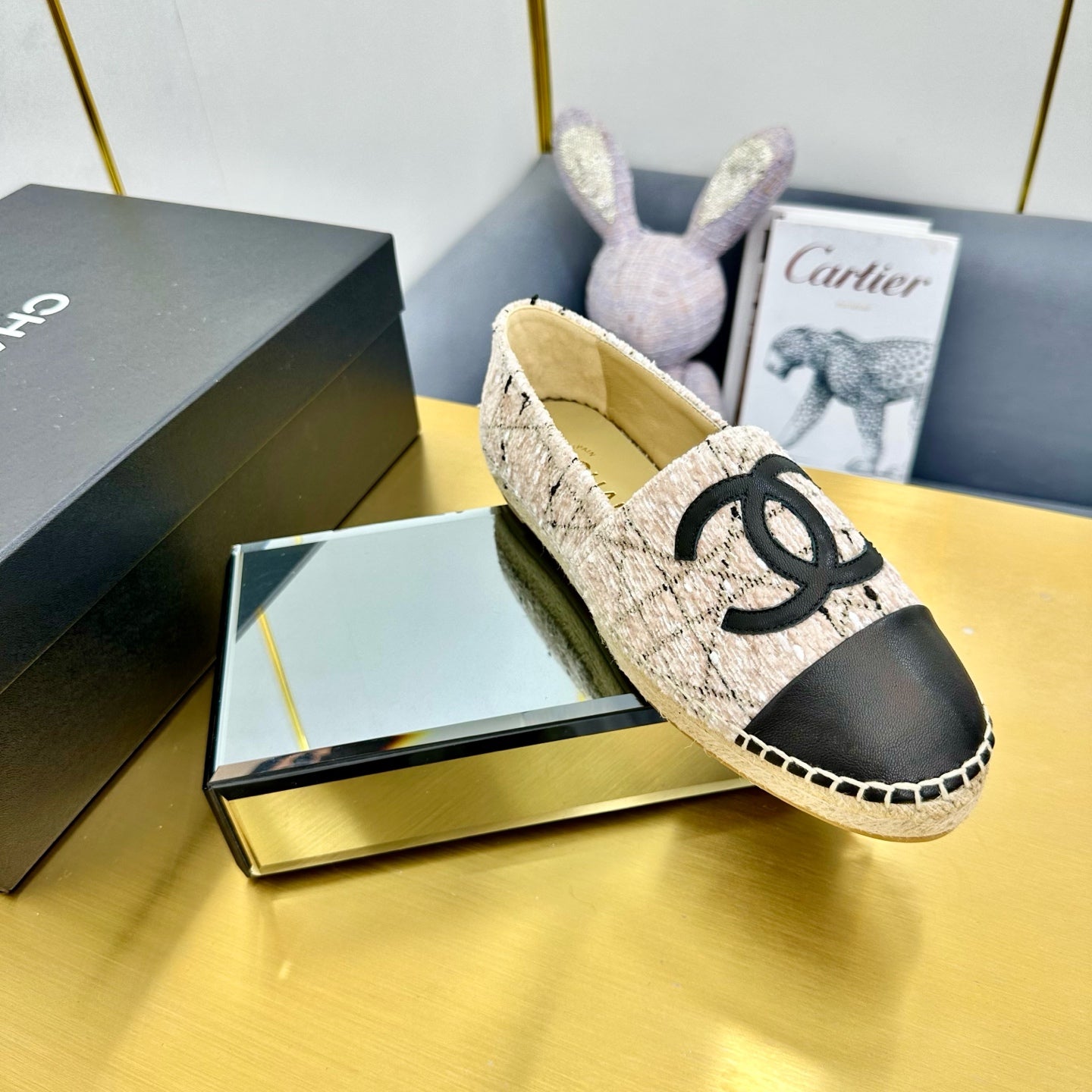 CC 25s Slipâ€“on Espadrilles Creamy White Tweed 297827