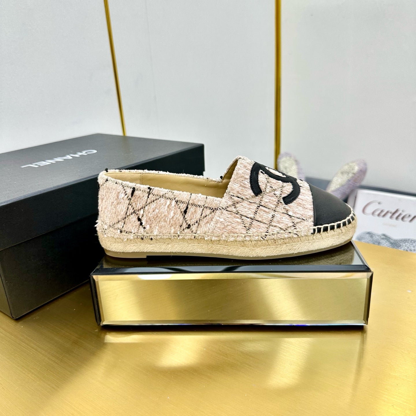 CC 25s Slipâ€“on Espadrilles Creamy White Tweed 297827