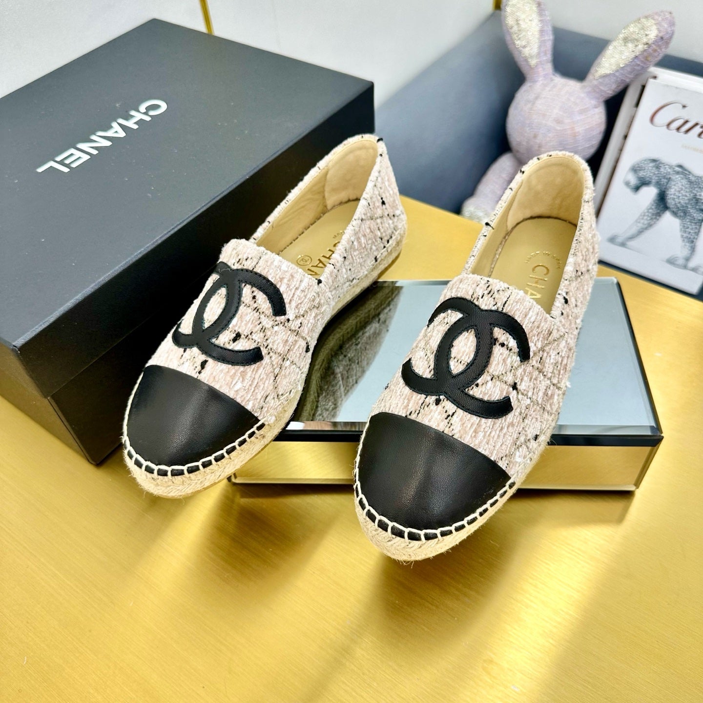 CC 25s Slipâ€“on Espadrilles Creamy White Tweed 297827