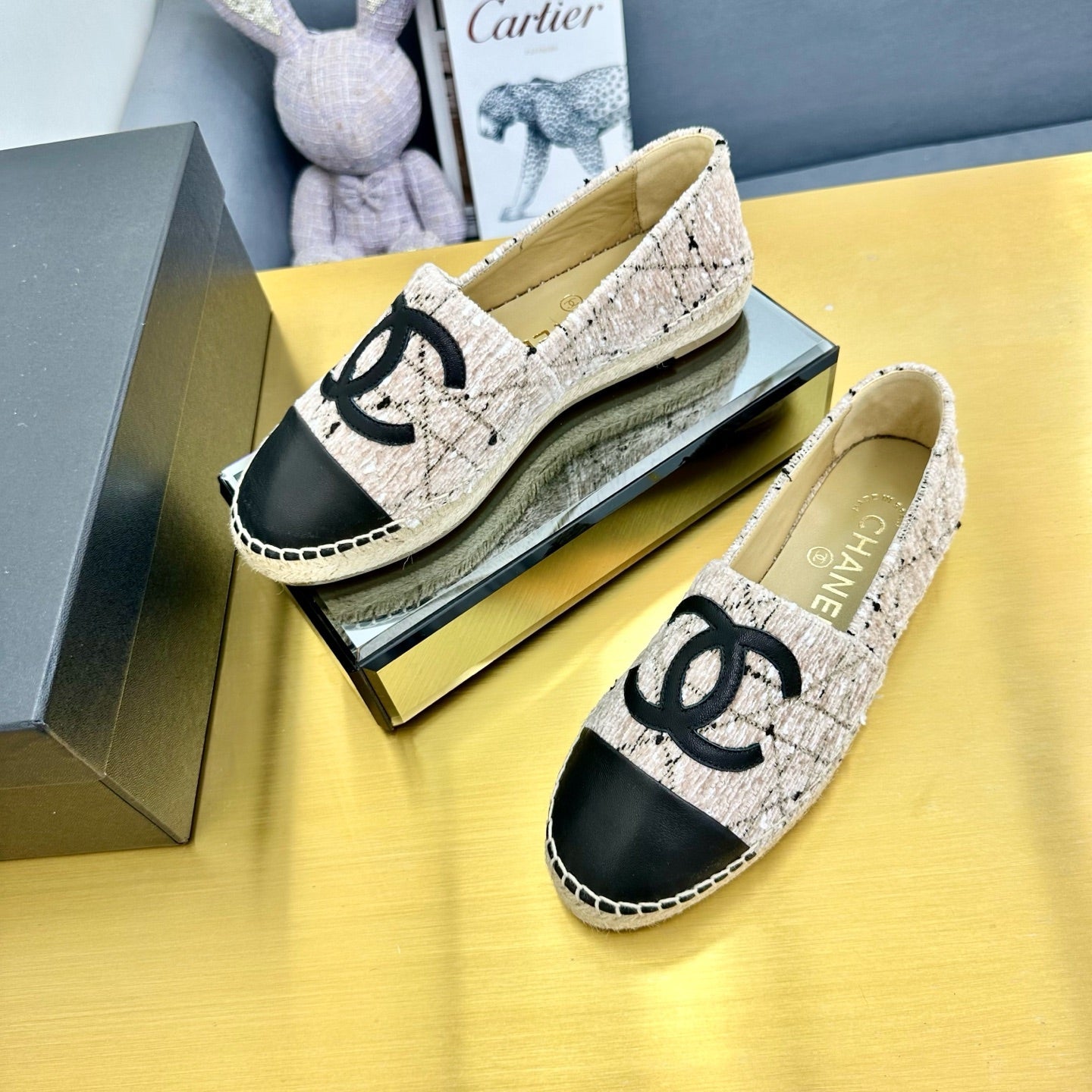 CC 25s Slipâ€“on Espadrilles Creamy White Tweed 297827