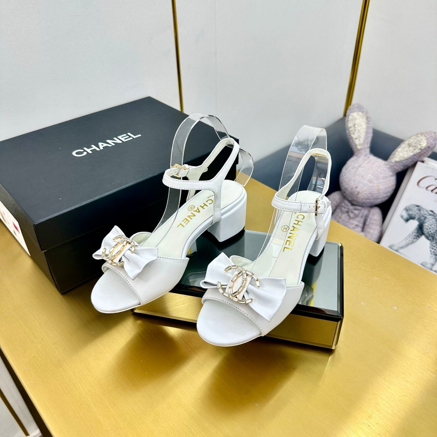 CC 25 Sandal Heels Yellow Sheepskin 238485