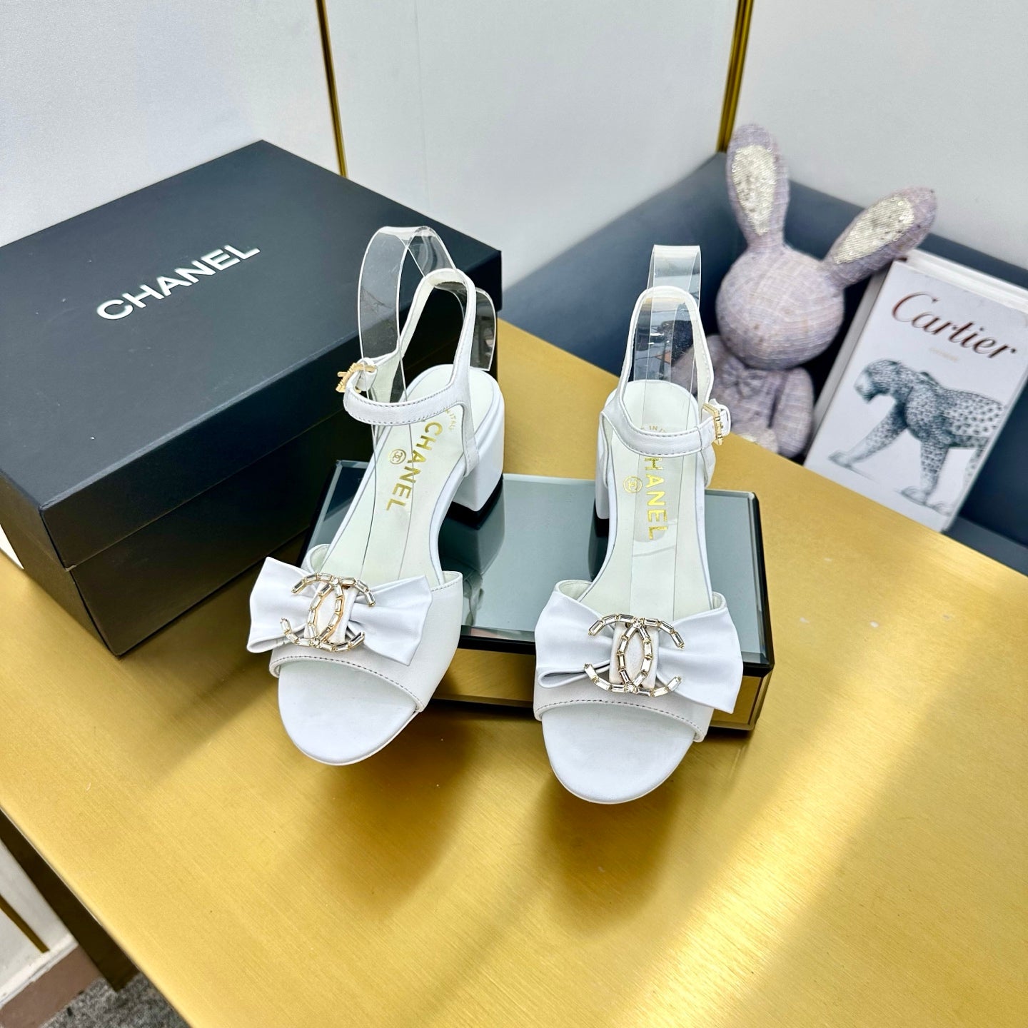 CC 25 Sandal Heels Yellow Sheepskin 238485