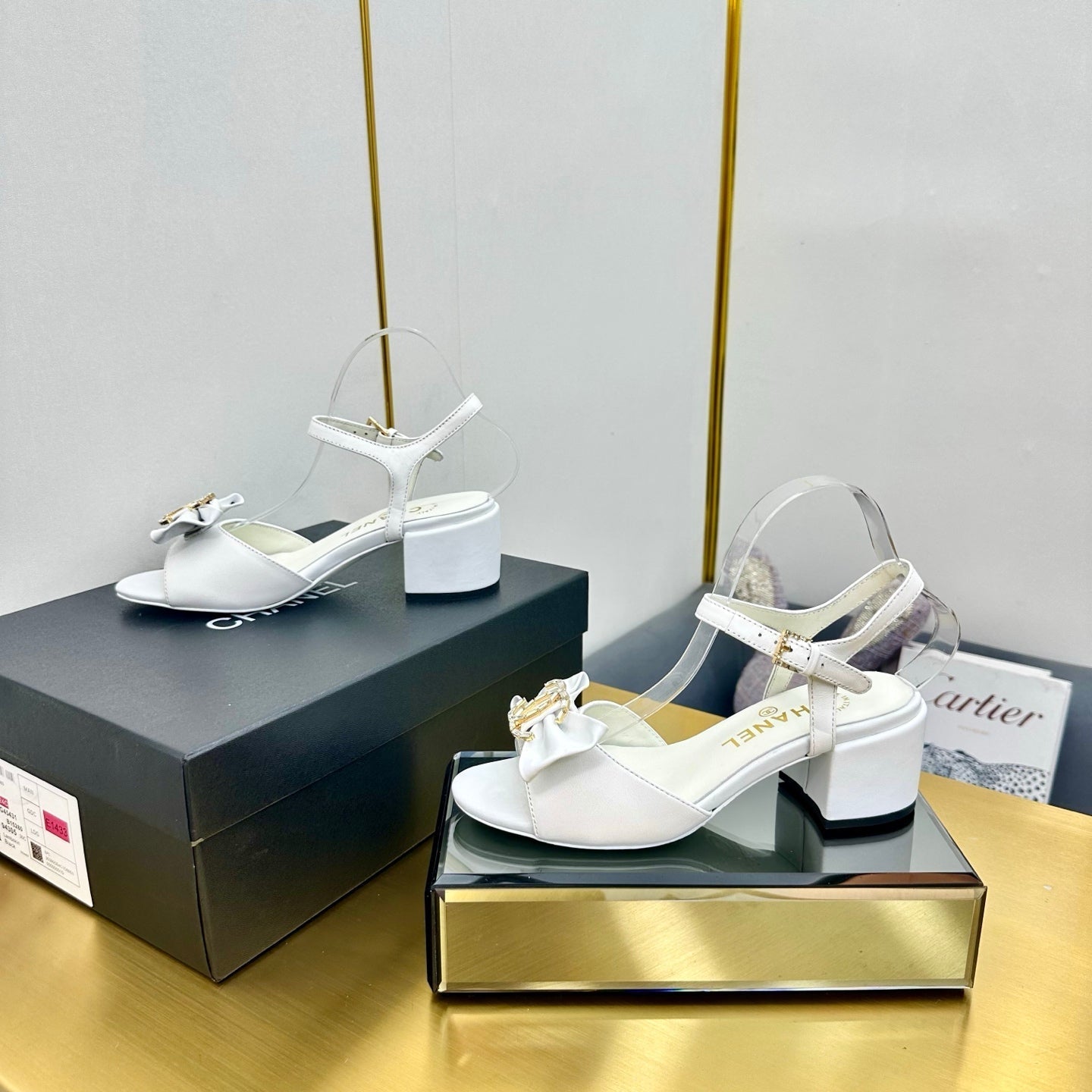 CC 25 Sandal Heels Yellow Sheepskin 238485