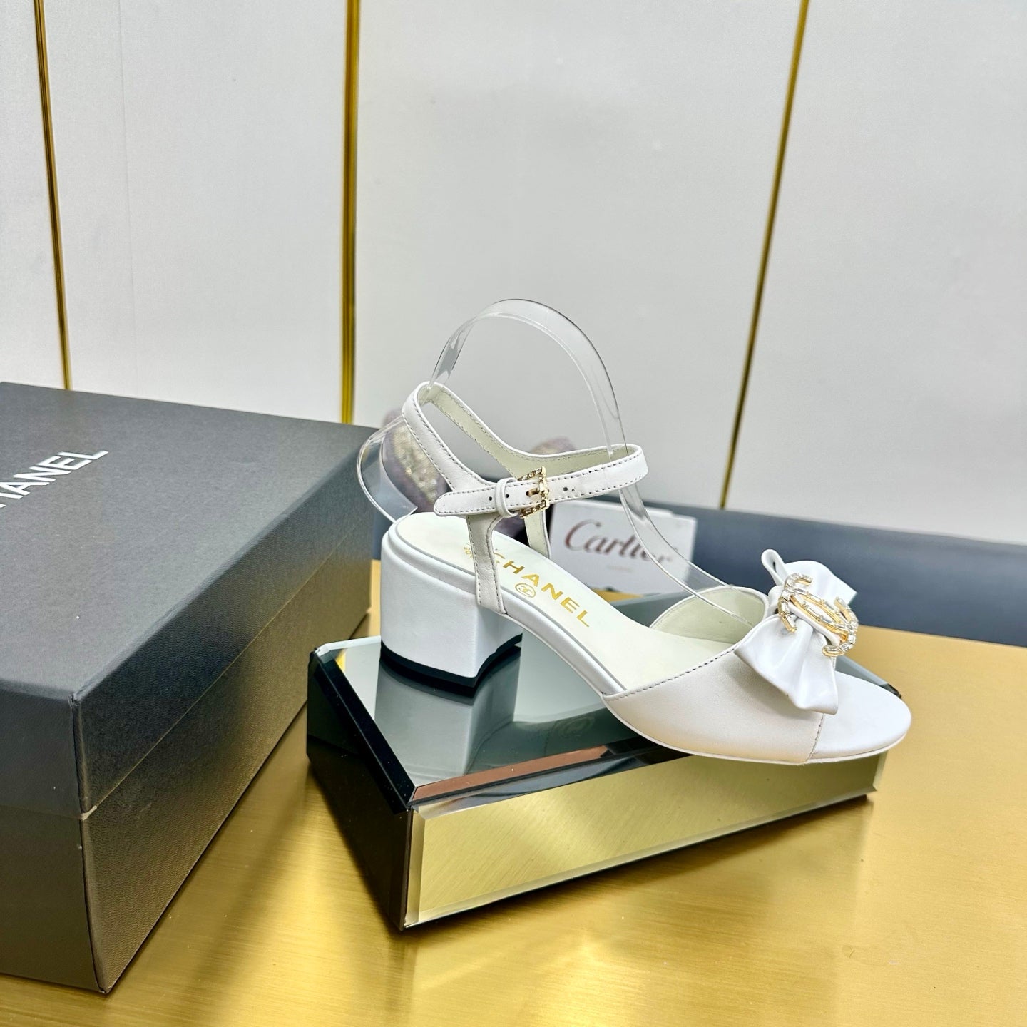 CC 25 Sandal Heels Yellow Sheepskin 238485