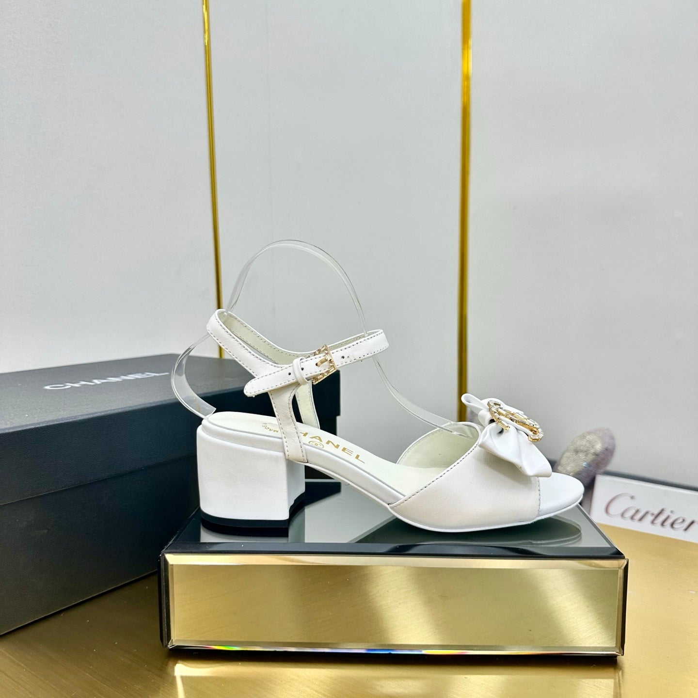 CC 25 Sandal Heels Yellow Sheepskin 238485