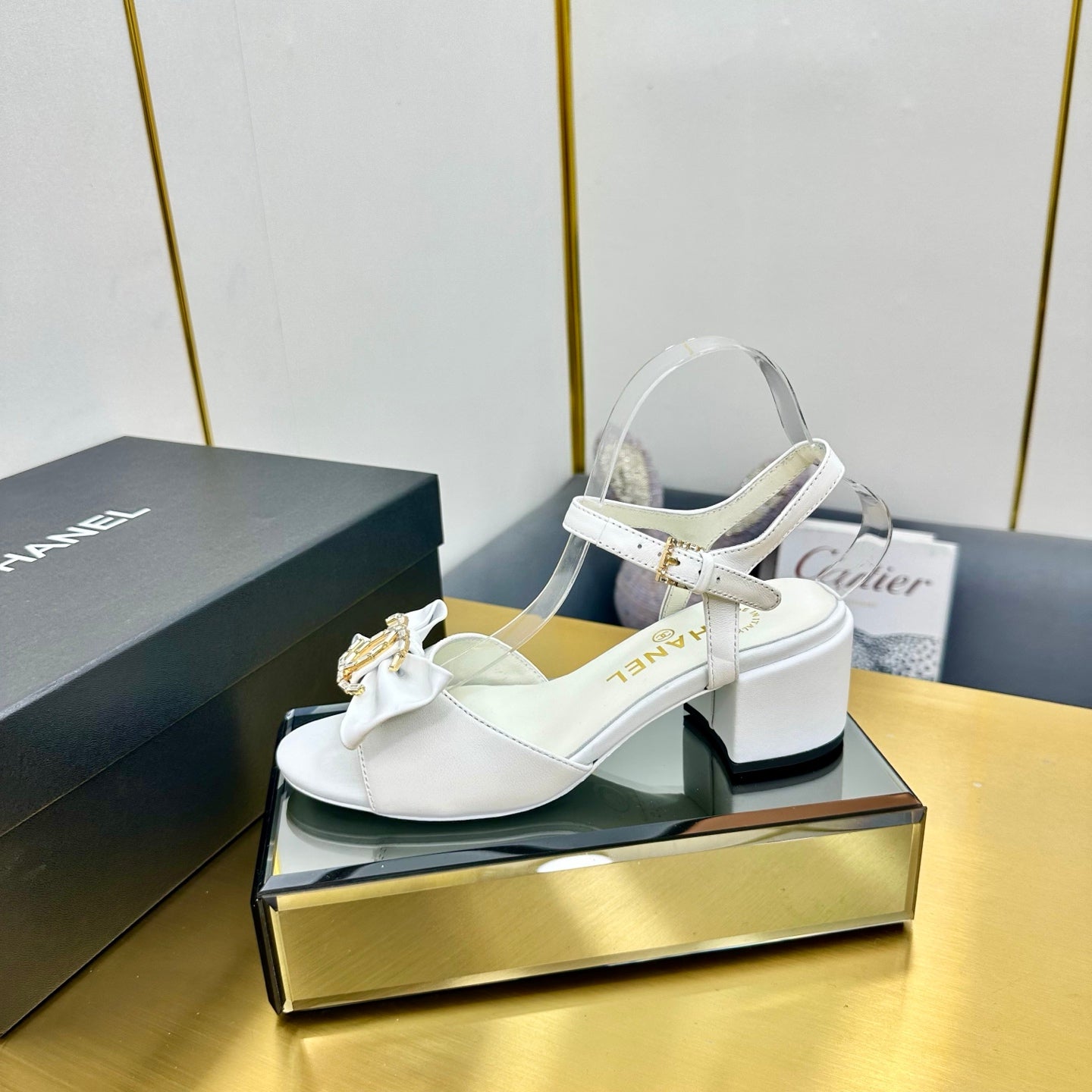 CC 25 Sandal Heels Yellow Sheepskin 238485