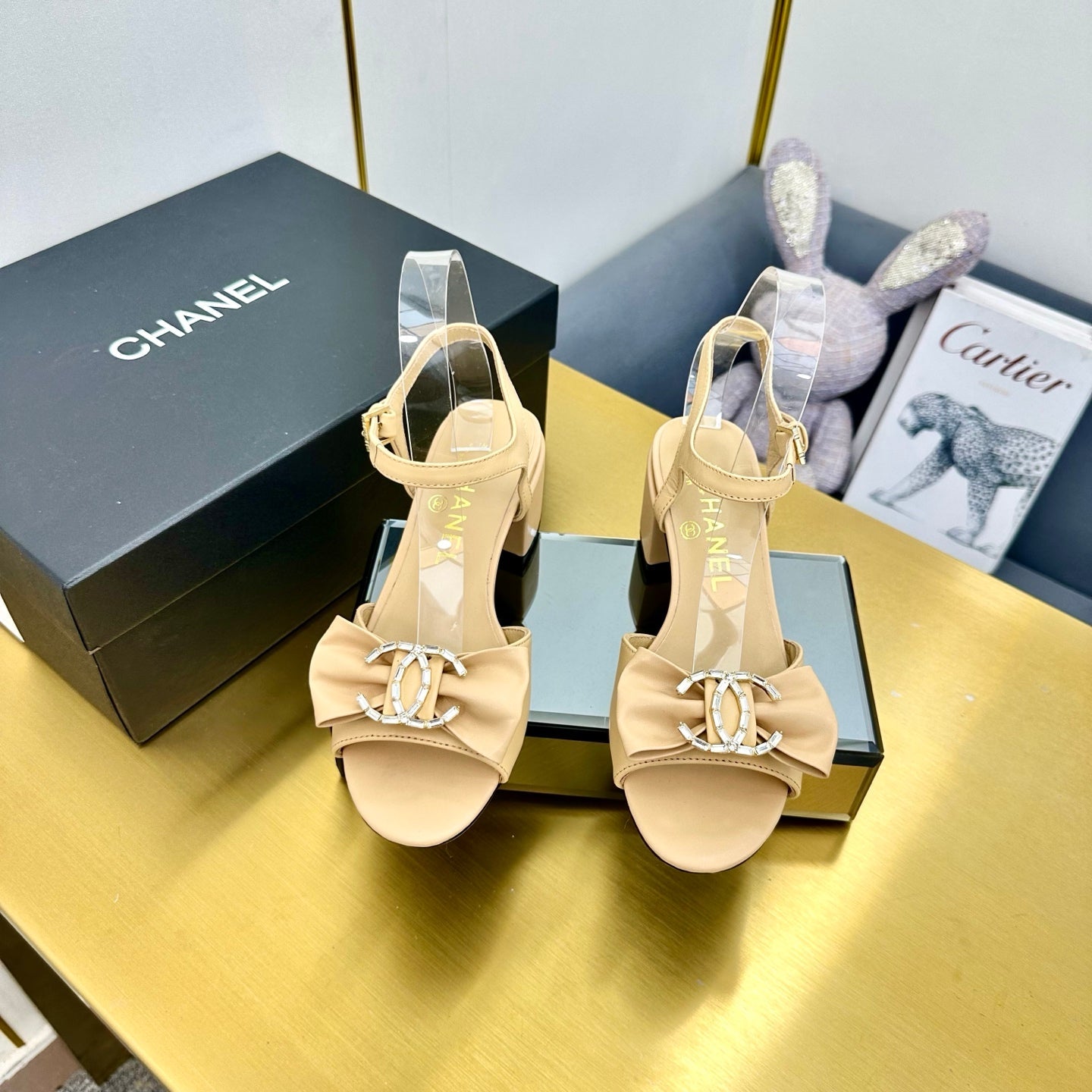 CC 25 Sandal Heels Daffodil Yellow Sheepskin 238486