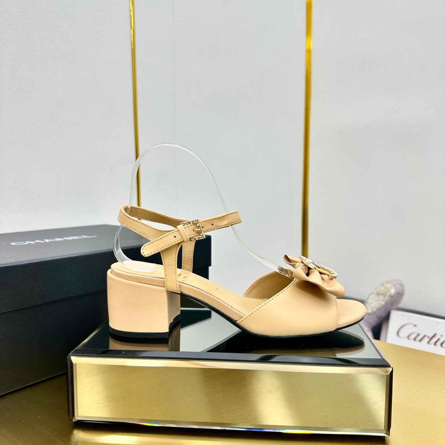 CC 25 Sandal Heels Daffodil Yellow Sheepskin 238486