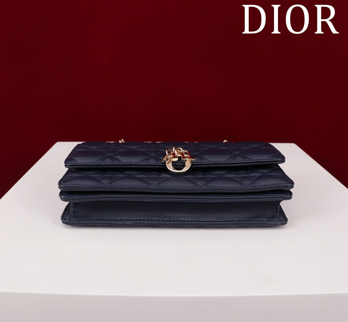 my cd mini 21 dark blue lambskin