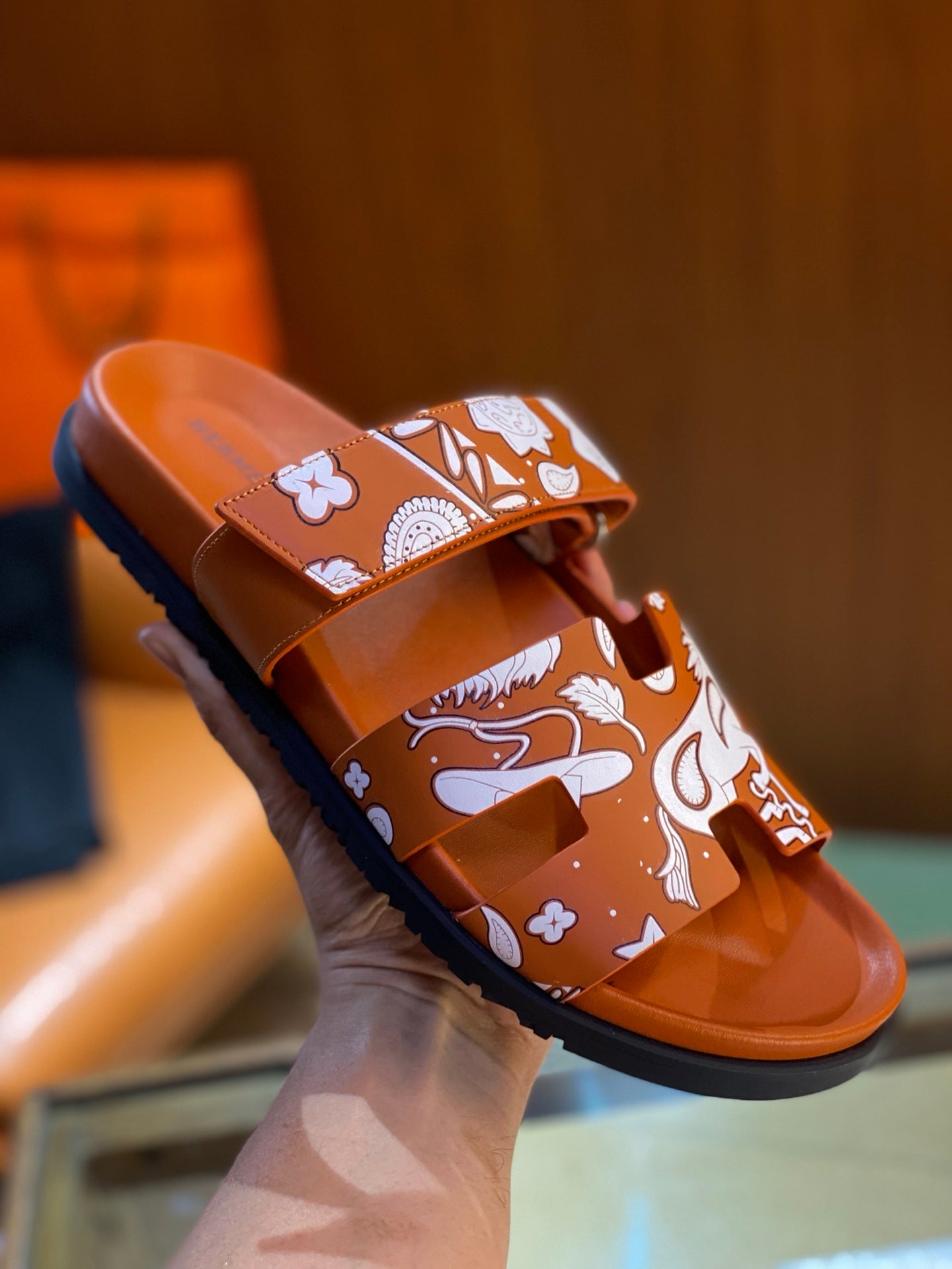 HM Men's Chypre Slide Calfskin 555852