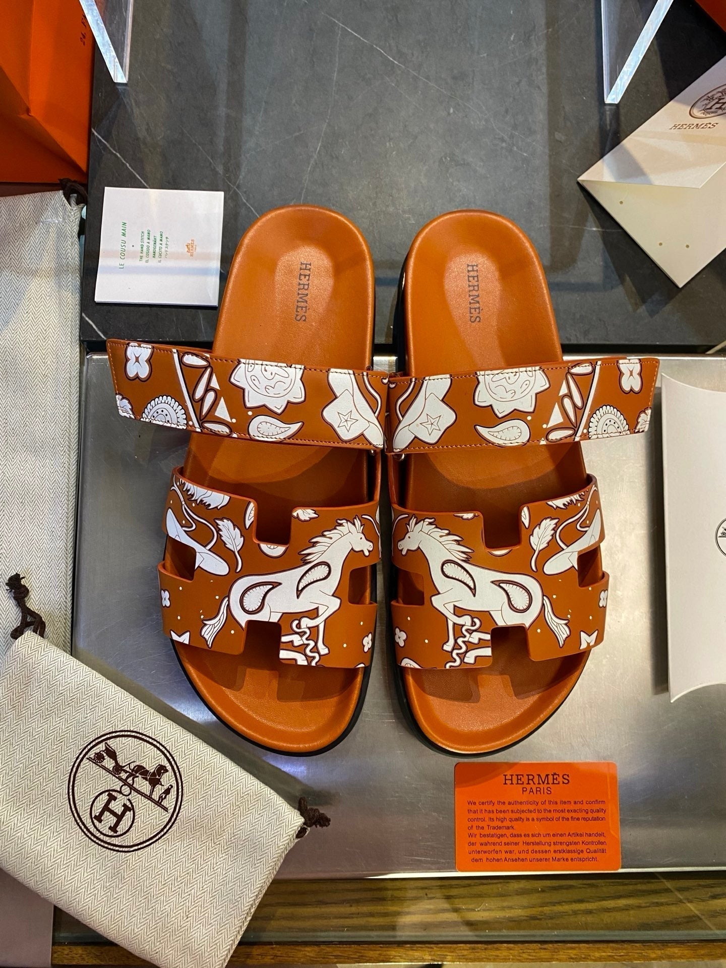 HM Men's Chypre Slide Calfskin 555852