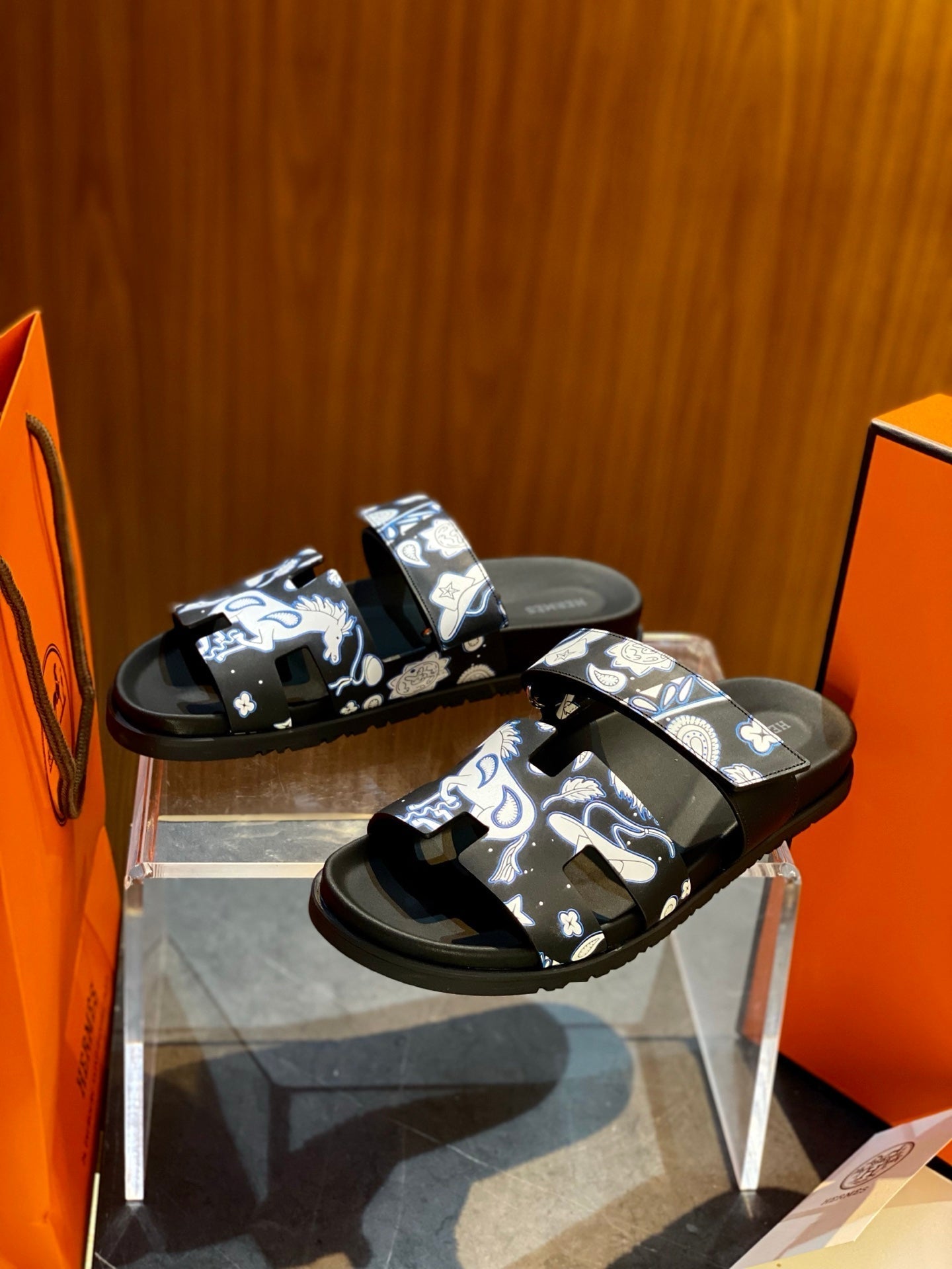 HM Men's Chypre Slide Calfskin 555859